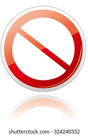 Prohibition sign icon Vector