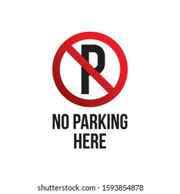 Prohibition Sign Icon Vector Template