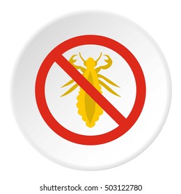 Prohibition sign insects icon. Flat illustration of prohibition sign insects vector icon for web