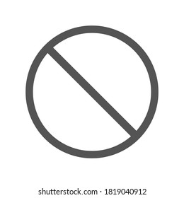prohibition sign isolated on white background. vector illustration