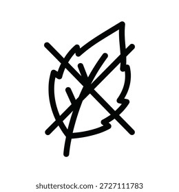 Icono de la hoja de la señal de prohibición Ilustración vectorial de no fumar