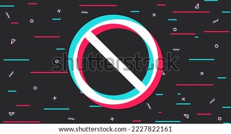 Prohibition sign. Limitation. Background with restriction symbol. Vector illustration