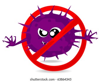 prohibition sign with monster.vector2