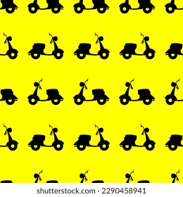 prohibition sign motor scooter, vector illustration