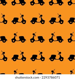 prohibition sign motor scooter, vector illustration