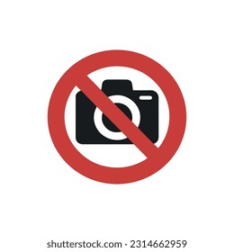 prohibition sign no camera related icon,sign,symbol isolated on background