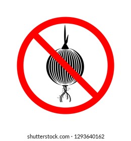 Prohibition sign. No onions