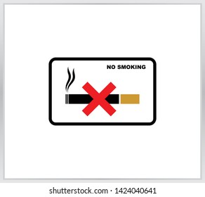 Prohibition sign. no smoking area. Take care of your health