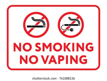 Prohibition Sign No Smoking, No Vaping