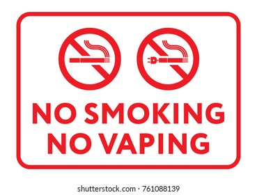 Prohibition Sign No Smoking, No Vaping