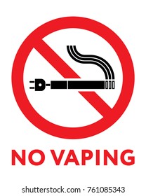Prohibition sign no vaping