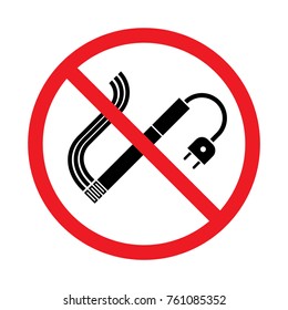 Prohibition Sign No Vaping Stock Vector (Royalty Free) 761085352 ...