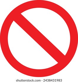 Prohibition Sign no sign vector