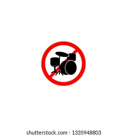 Prohibition sign not to make noise.
