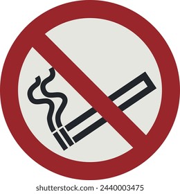 PROHIBITION SIGN PICTOGRAM, No smoking ISO 7010 – P002