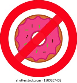 Prohibition sign with pink don't inside