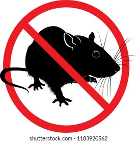 The prohibition sign of the rat