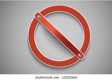 prohibition sign red