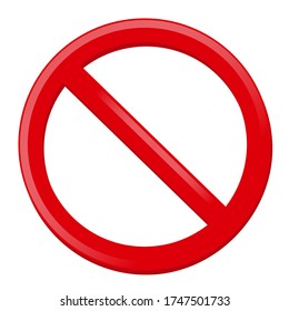 prohibition sign. red prohibited symbol isolated on white background. vector illustration.prohibition sign icon flat design style. prohibition sign sign.