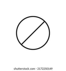 Prohibition sign regarding thin line icon Isolated on white background