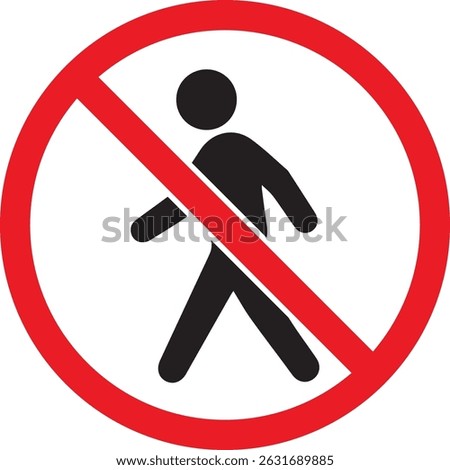 Prohibition Sign for restricting unauthorised entry