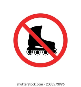Prohibición de señalización, patinaje sobre ruedas