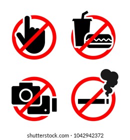 prohibition sign set creative design