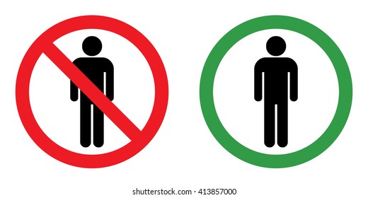 Prohibition sign set for . Vector illustration
