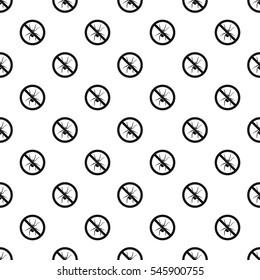Prohibition sign spiders pattern. Simple illustration of prohibition sign spiders vector pattern for web