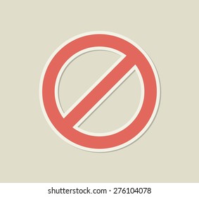 Prohibition sign sticker