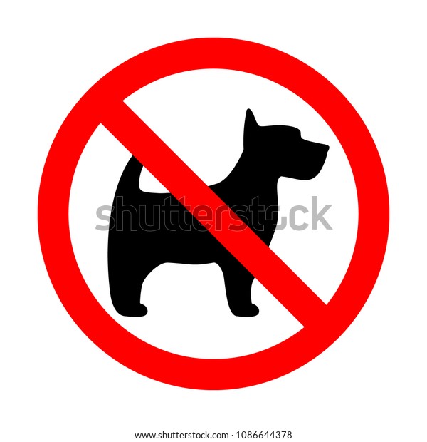 Prohibition Sign Stop Dog Simple Icon Stock Vector (Royalty Free ...