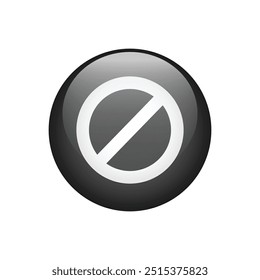 Prohibition sign. Stop symbol. Black ban icon. Vector
