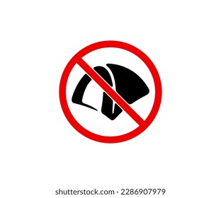 Prohibition sign and symbol, prohibition put up a tent and no camping, graphic design. Prohibited symbol, prohibited mark and forbidden sign, tent, bivvy, bivouac and bivy, vector design