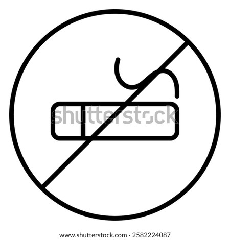 Prohibition sign for a type of classic cigarette