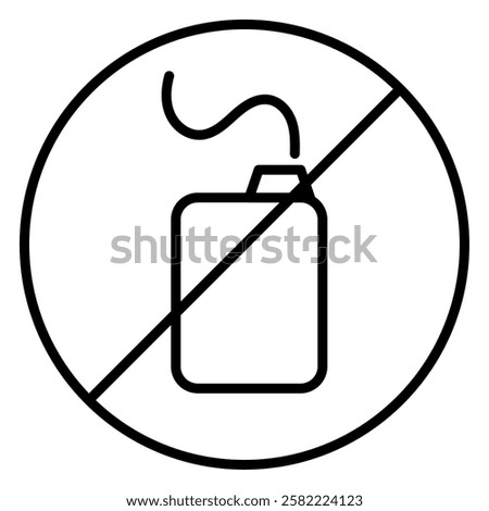 Prohibition sign for a type of vape