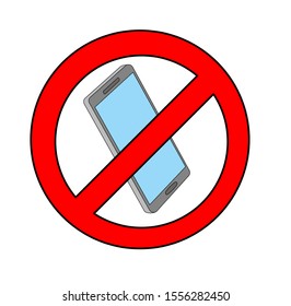 prohibition sign. prohibition to use phones. vector illustration. EPS 10.