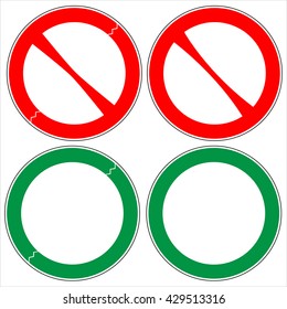 Prohibition sign. Vector, EPS.