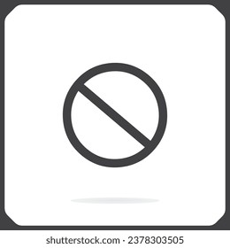 Icono del vector de signo de prohibición