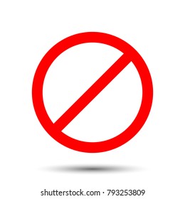 Prohibition sign. Vector illustration