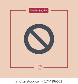 Prohibition sign. Vector illustration EPS 10.