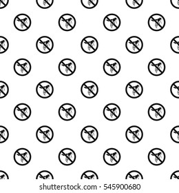Prohibition sign wasps pattern. Simple illustration of prohibition sign wasps vector pattern for web