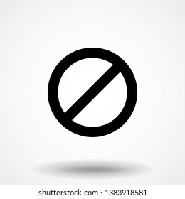 prohibition sign, web icon. vector design