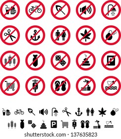 Prohibition signs
