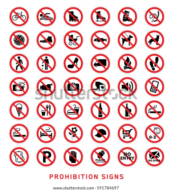 Prohibition\
signs