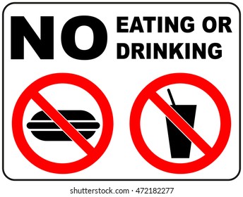 Prohibition Signs Eating Drinking Stock Vector (Royalty Free) 472182277 ...