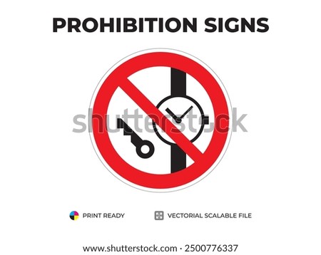 Prohibition signs. Metal objects are not allowed. Indicatoare de interzicere. Interzis să aveți obiecte metalice asupra dvs. Запрещающие знаки. Запрещается иметь при себе металлические предметы.
