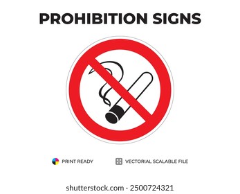 Prohibition signs. No smoking. Indicatoare de interzicere. Fumatul interzis. Запрещающие знаки. Запрещается курить.