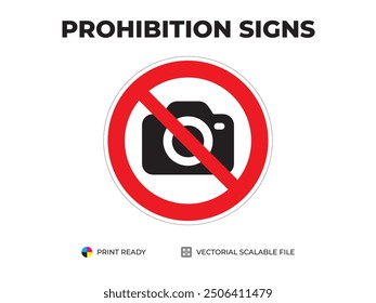 Prohibition signs. Photography and video recording are prohibited. Indicatoare de interzicere. Запрещающие знаки. Запрещается снимать на фото и видеокамеру.