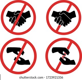 Prohibition Signs That You Shake Hands Stock Vector (Royalty Free ...