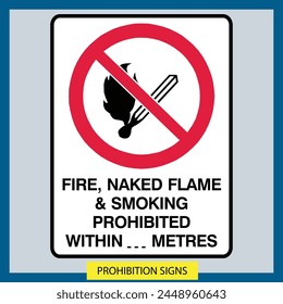 Prohibition signs vector illustration designs safety signs